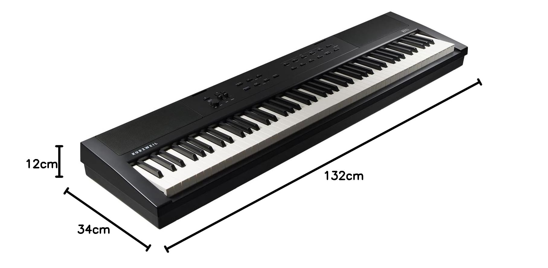 Kurzweil KAE1-LB Stage Piano Keyboard Nero 88 tasti + supporto keepdrum tastiera
