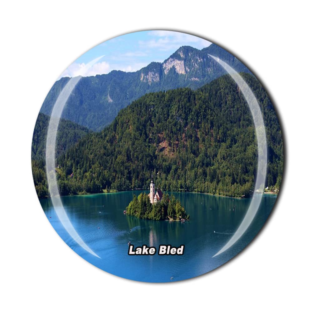 Timefly Slovenia Lake Bled Fridge Magnet Crystal Tourist Souvenir Gift Collection Refrigerator Magnetic Sticker