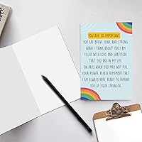Vista 3 de Tarjeta de positividad pensando en ti para mejor amigo, tarjetas de aliento para mujeres y hombres, hermosa tarjeta de amistad, bonita tarjeta