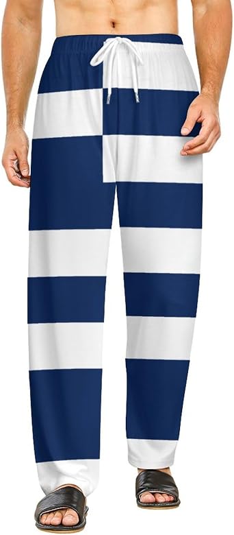 RADAAB Men Womens Comfy Casual Pajama Hungarian Flag Print Drawstring Lounge Pants Wide Leg