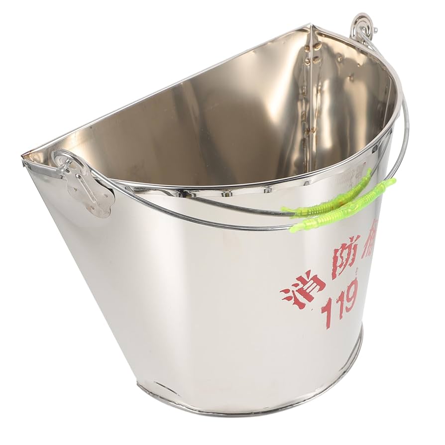 Amazon｜NUOLUX 緊急用砂バケツ ステンレス製 半円形デザイン