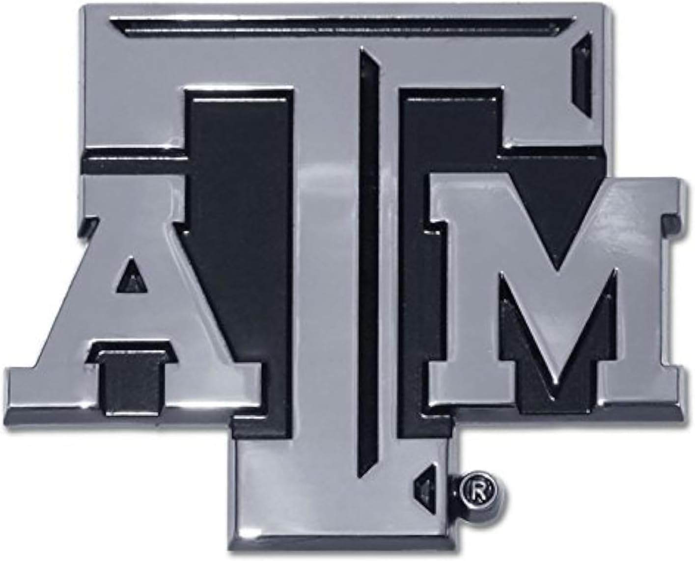 Texas A&M Metal Auto Emblem - Modern "Shadow" Design