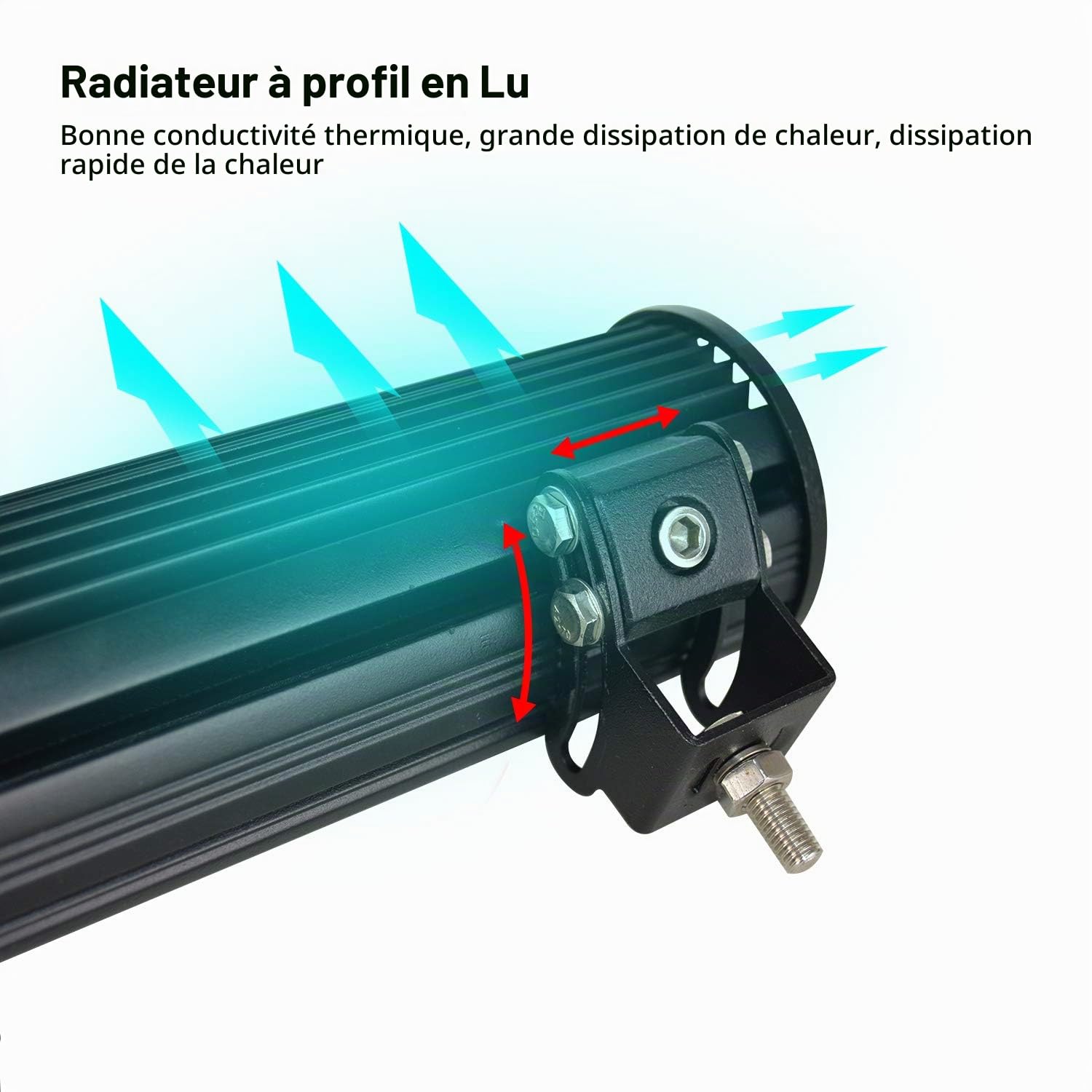 PICAA Barre LED, 12 Pouces 30.5 cm 72W Double Rangée Rampe a LED étanche