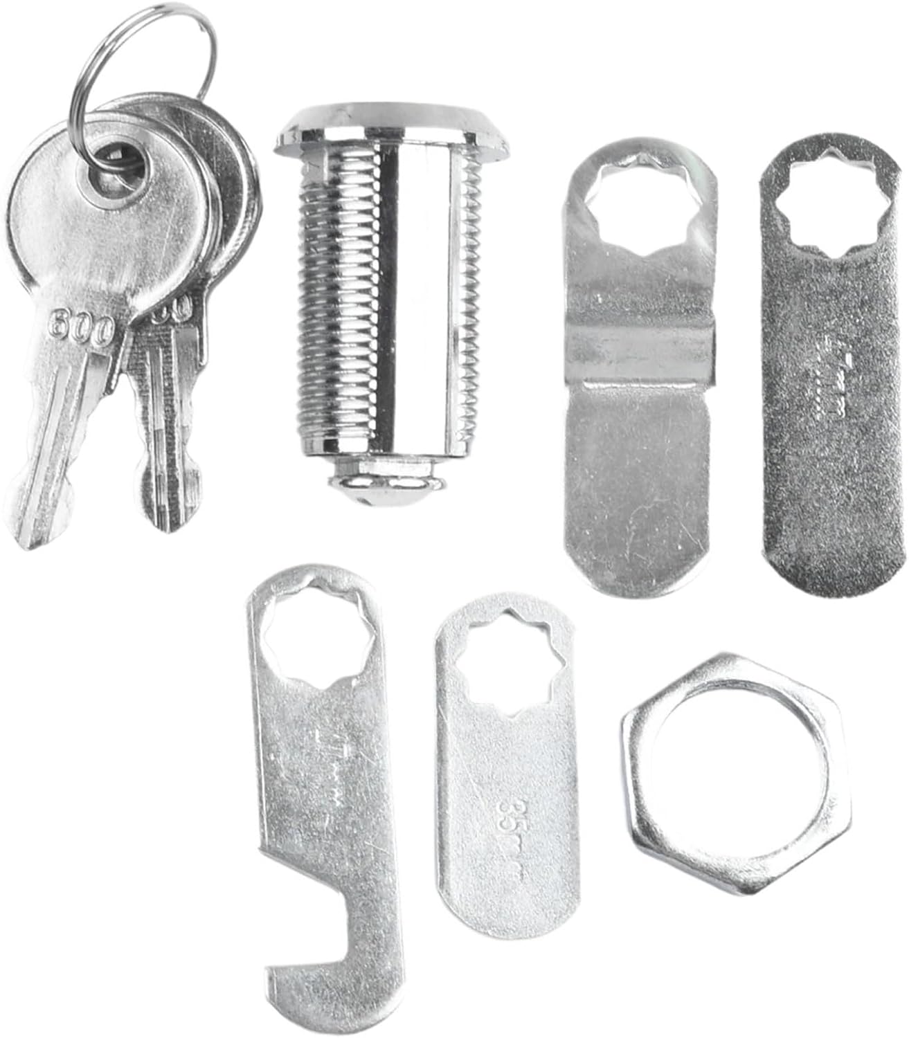 Cam Lock Security Cabinet Lock, Toolbox Drawer, Filing Cabinet, Post Mail Box Locker, 2 Key, Furniture Hardware, 16/20/25/30mm(C-30MM Fixed)