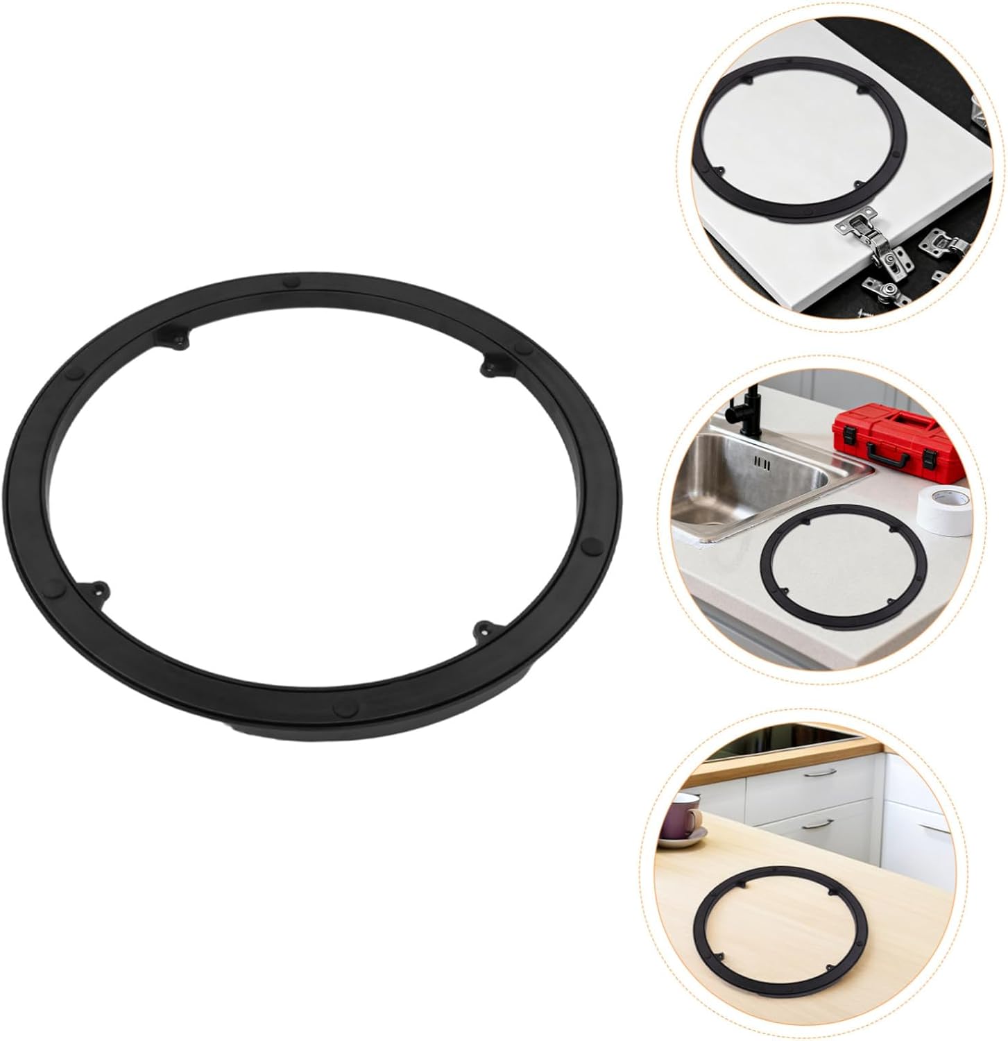 Quiet Polymer Turntable Base 40cm, Round Swivel Ring for Dining