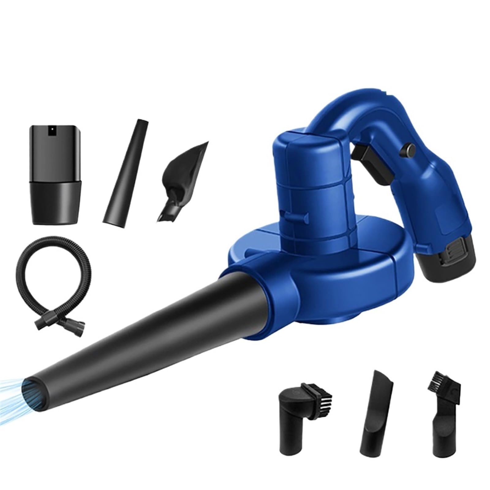 JVDDI Cordless Electric Air Blower & Suction Leaf Computer Dust Snow Blowing Cleaner Collector Power Tool