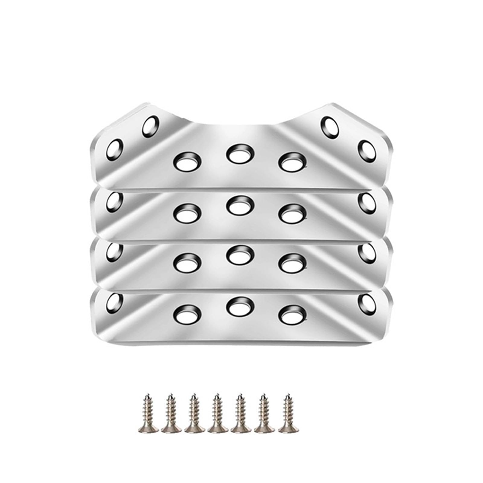 Cyezhkiij Sliver4pcs Corner Braces,Angle Reinforced ,Stainless Steel Brackets Universal Furniture Connector Brace Joint Fastener Bedframe Cabinet Drawer(Sliver4pcs)