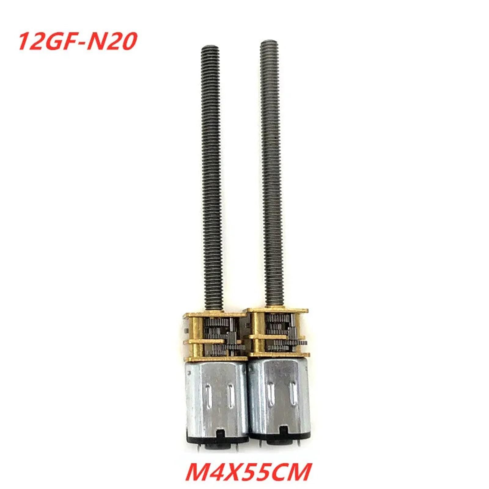 Wał gwintowany M4 x 55 mm 3 V 6 V 12 V GF12-N20 reduktor śrubowy silnika przekładniowego DC mikro elektryczny silnik przekładniowy N20 do drukarki robota DIY (60_3V)
