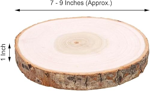 Miniatura 3 de Efavormart - Centro de mesa redondo de madera natural rústica de 7 a 9 pulgadas