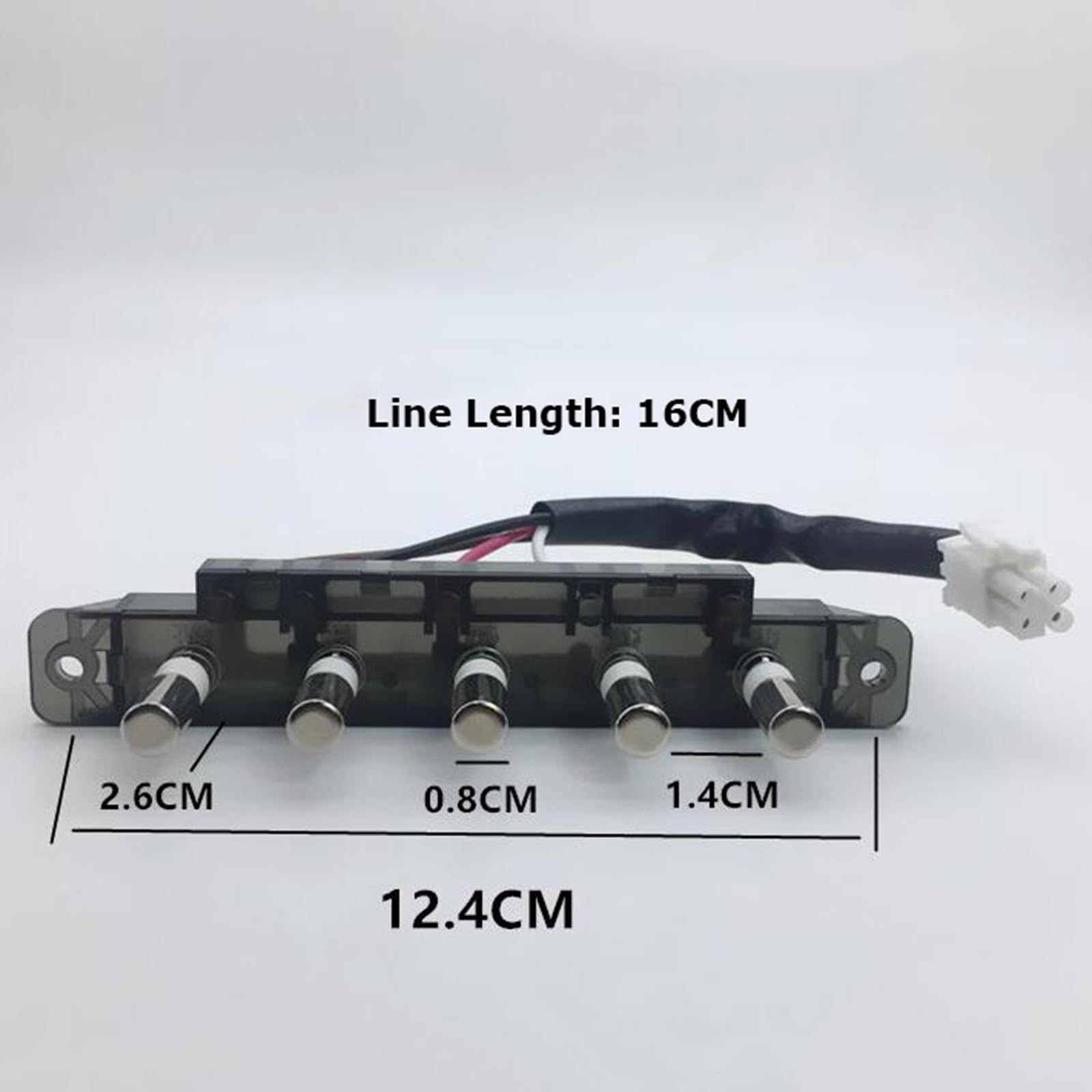 Photo 1 of XHSESA Kitchen Range Hood Pushbutton Switch Range Hood Key Board Switch CXW-200-DJ216/DJ103S/DJ105 Replacement for Midea (5 Keys Short Line Switch)
