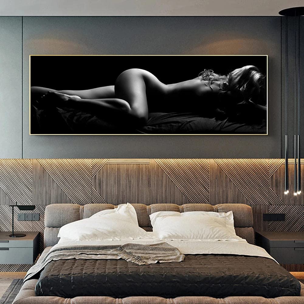 BIEMBI Nu Art Sexy Fille Affiches Et Gravures Mur Art Mode Femmes Toile Peinture Mur Photos Pour Salon Décor À La Maison 40x60 Cm Sans Cadre
