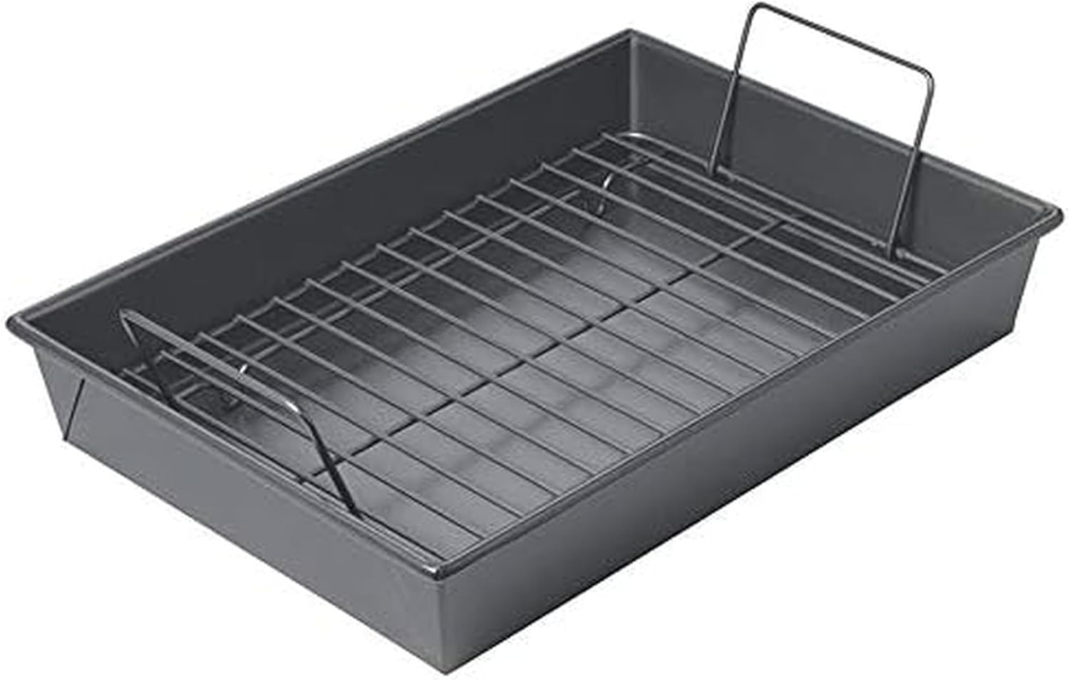 Chicago Metallic 16947 Professional Roast Pan with Non-Stick Rack, 13-Inch-by-9-Inch, Gray