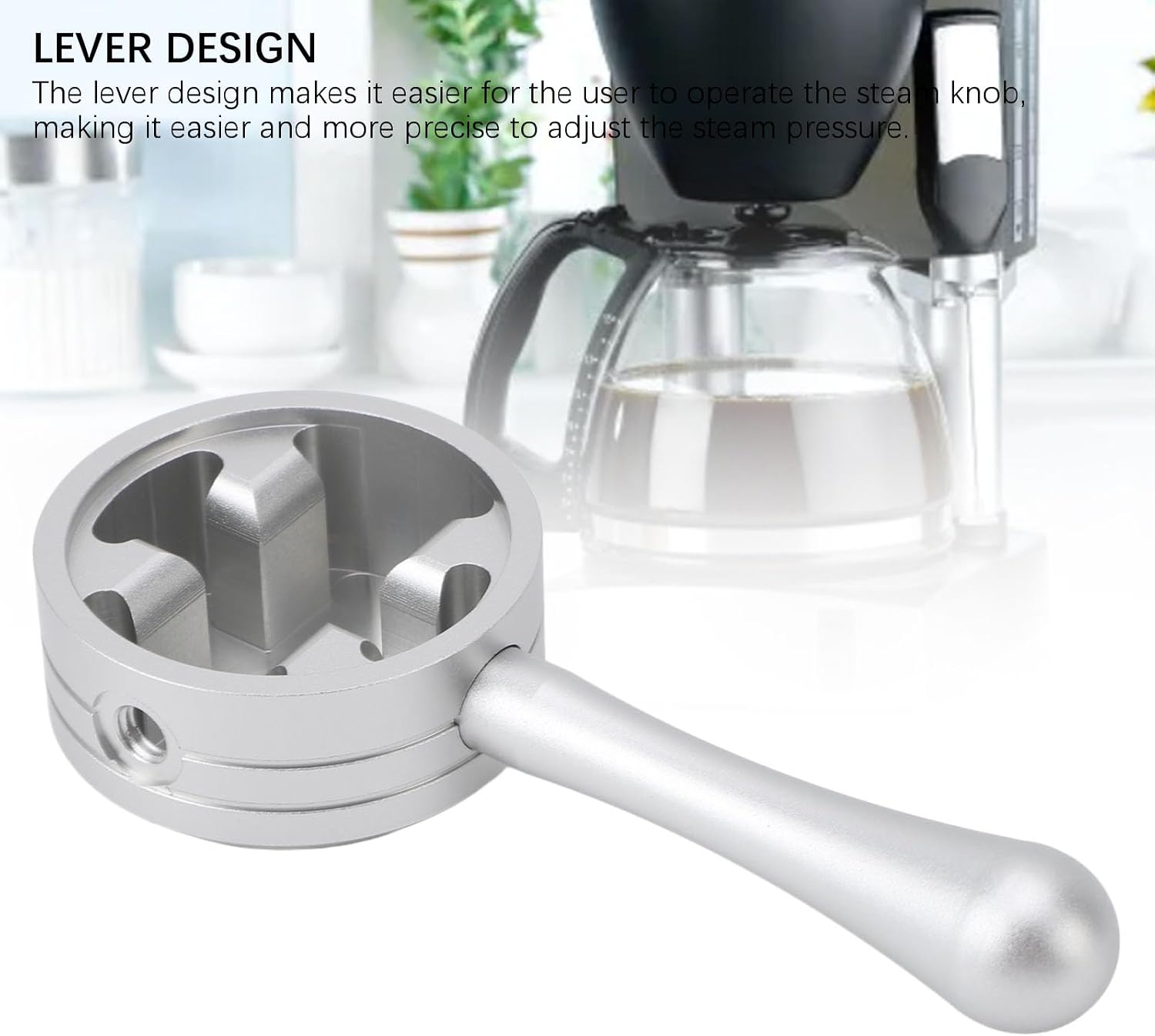 SIXRUN Stainless Steel Coffee Machine Conversion Accessory, easier to operate and control with convenient installation for improved coffee taste (Silver)