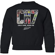 Cup & Branch Collage Ronaldo Tribute - Soccer GOAT Youth Crewneck Sweatshirt