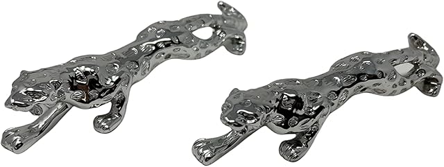 Value For Money ITALIAN SILVER CHROME LEOPARD TIGER CHEETAH JAGUAR FIGURINE HOME DÉCOR,STUNNING LOOKS