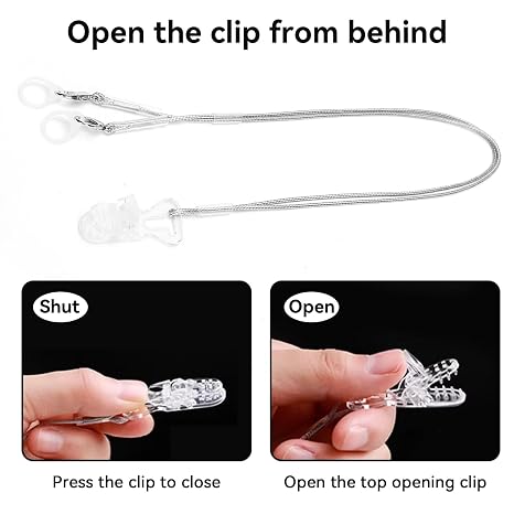 Hearing Aids Clip, Portable AntiLost Hearing Aid Lanyard BTE Hearing Aids Holder Rope for Adults Seniors & Kids