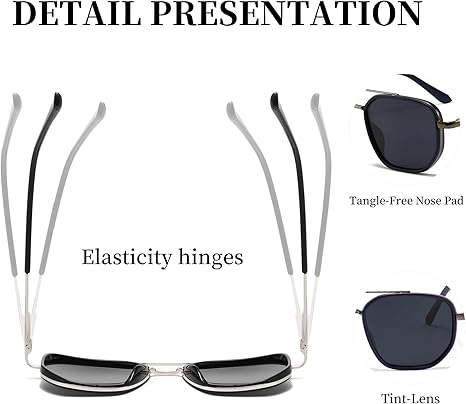 Product image for Square Retro Aviator Sunglasses - 4