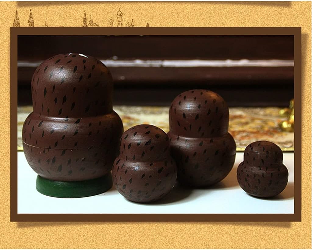 Nesting Dolls Russian Nesting Dolls Wooden Matryoshka 10 Piece Brown Owl Matryoshka Dolls Children Handmade Toys Birthday Gift Decoration Matryoshka Dolls (Color : A)