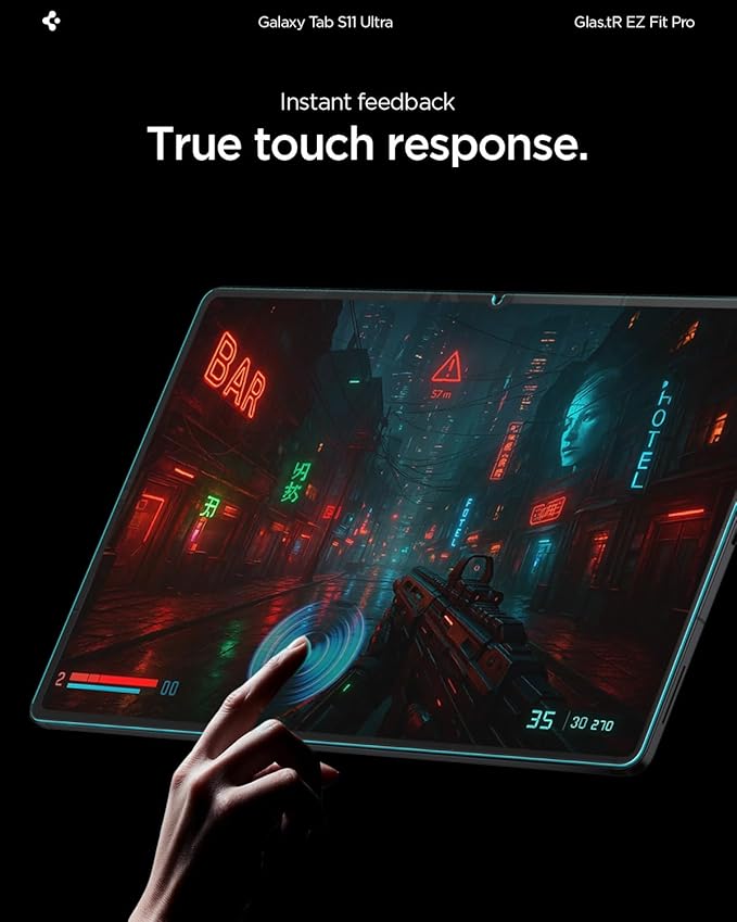 Spigen Protector de Pantalla de Vidrio Templado para Galaxy Tab S11 Ultra miniatura 4