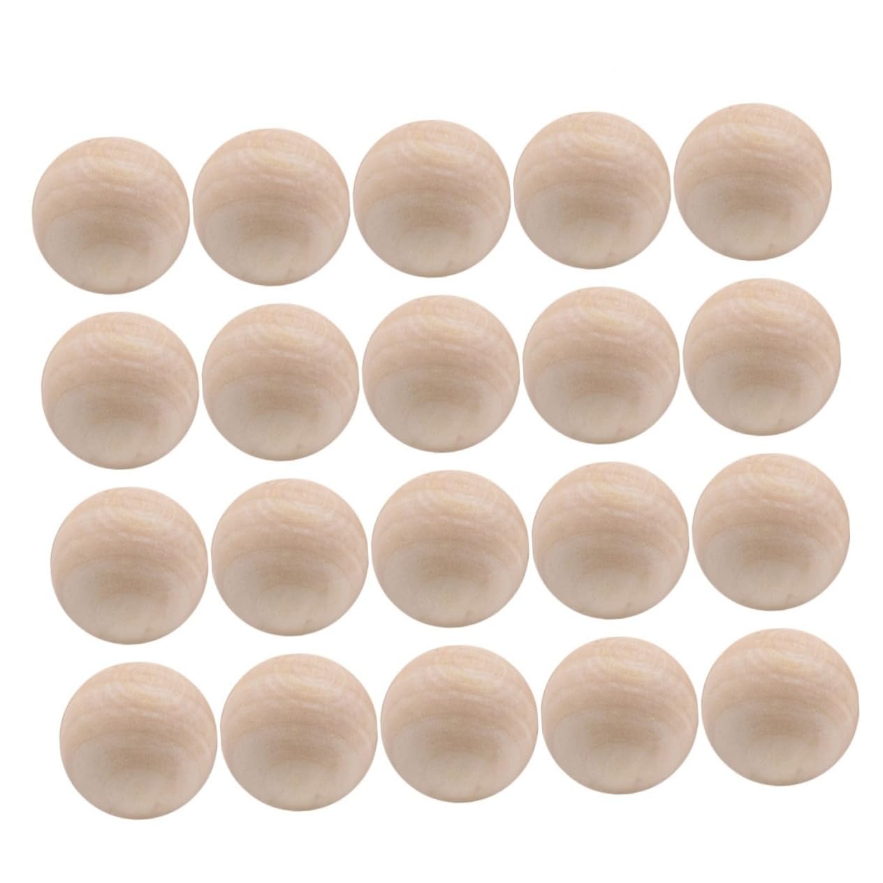 jojofuny 20 Pezzi Palline Rotonde in Legno di Loto Lisce per Decorazione Casa e Pittura Fai da Te Materiale per Lavoretti Manuali