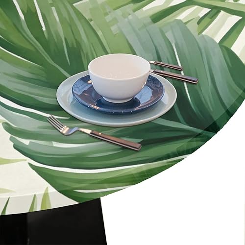 Vista 102 de Cardinal Bird - Mantel redondo ajustable con borde elástico de 36 a 42 pulgadas, mantel redondo elástico, impermeable, lavable, mantel circular