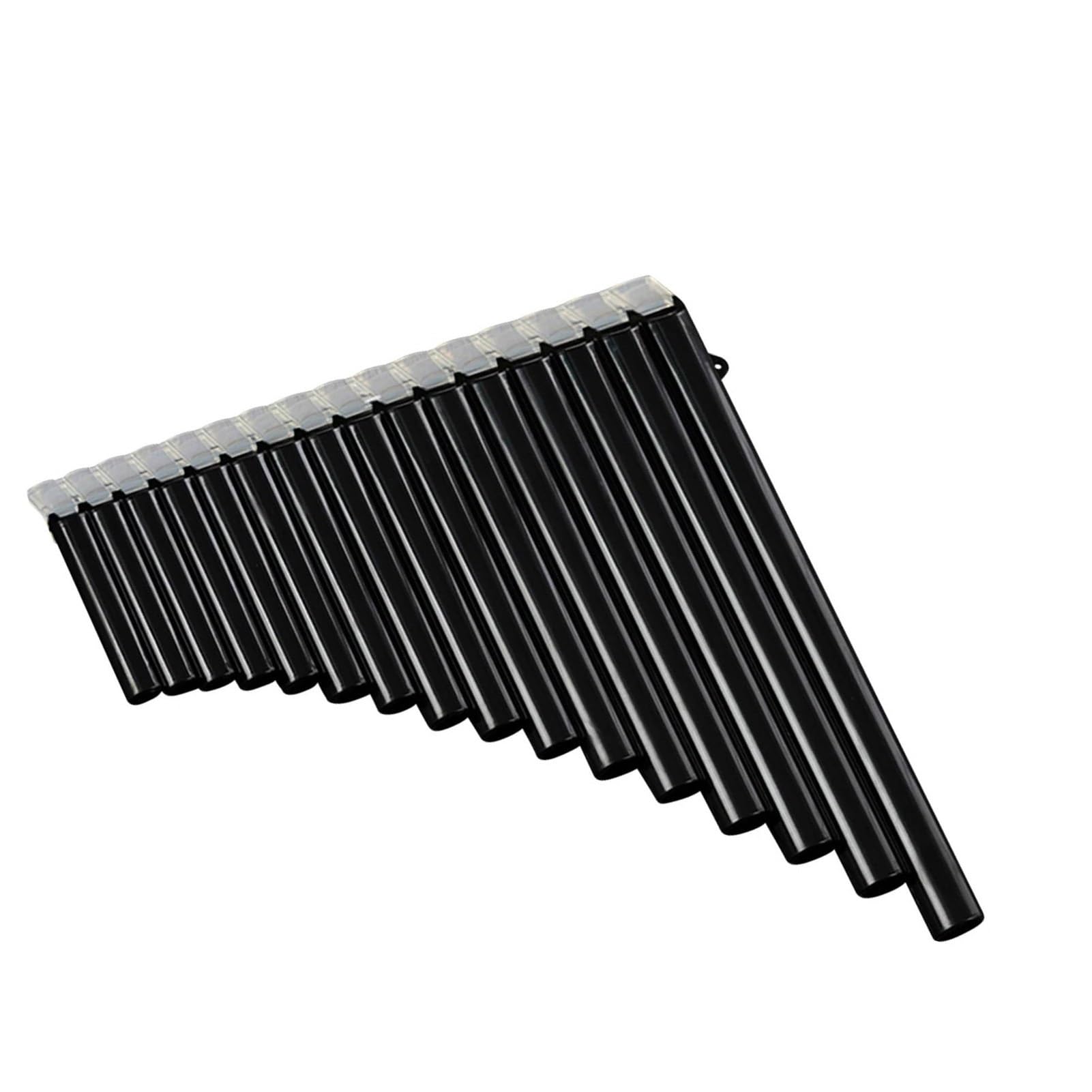 Professional Pan Flute 16-Pipe Pan Flute G-A2 Key Pan Pipes ABS Panpipes Chinese Traditional Woodwind Instrument With Carry Bag(Black)