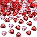 200 Pezzi Cuore Rosso Acrilico per San Valentine, Matrimonio Decorazione a Forma di Cuore, Cuori Acrilici per Vaso Filler, 0.5 Pollici (200 Pezzi, Rosso, Rosa)