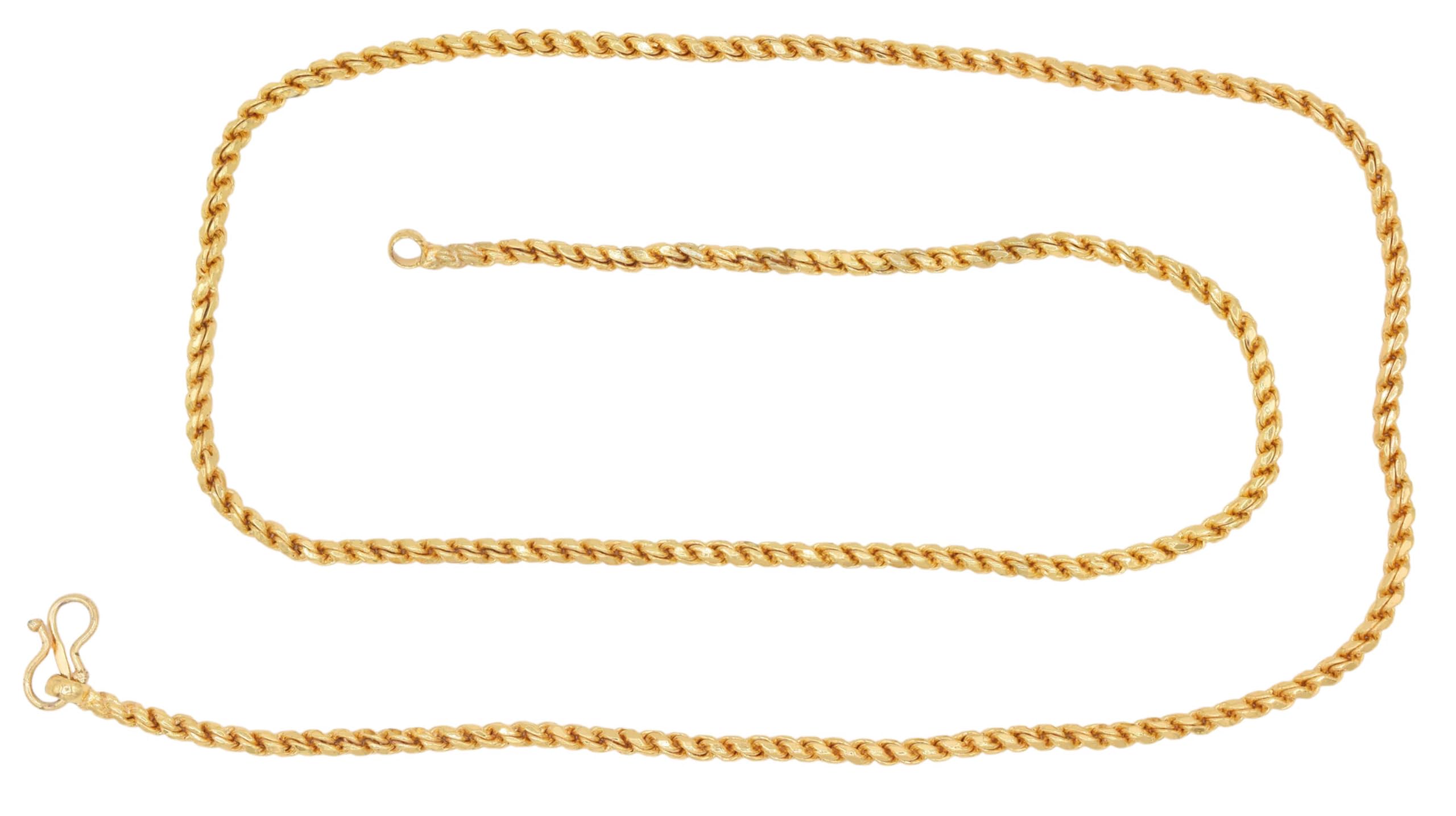 GVG JEWELLERY Gold Polish 24 inch Long Rope Chain Design for Women.-picture-38