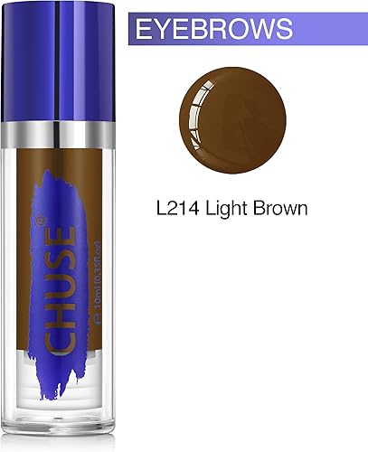 Miniatura 5 de CHUSE Tinta permanente del tatuaje del maquillaje del marrón claro L214 0.3 fl oz, color micro orgánico puro del pigmento, SGS pasado, DermaTest