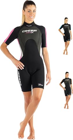 CRESSI Med X Lady Wetsuit 2.5mm Traje Monoshort sin Capucha en Neopreno Biforrado, Mujer