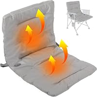 REDCAMP USB Fűthető Ülőpárna Kempingszékhez, Hordozható Melegítő Ülés Összecsukható Székekhez Kültéri Piknikhez, Sötétszürke 1
