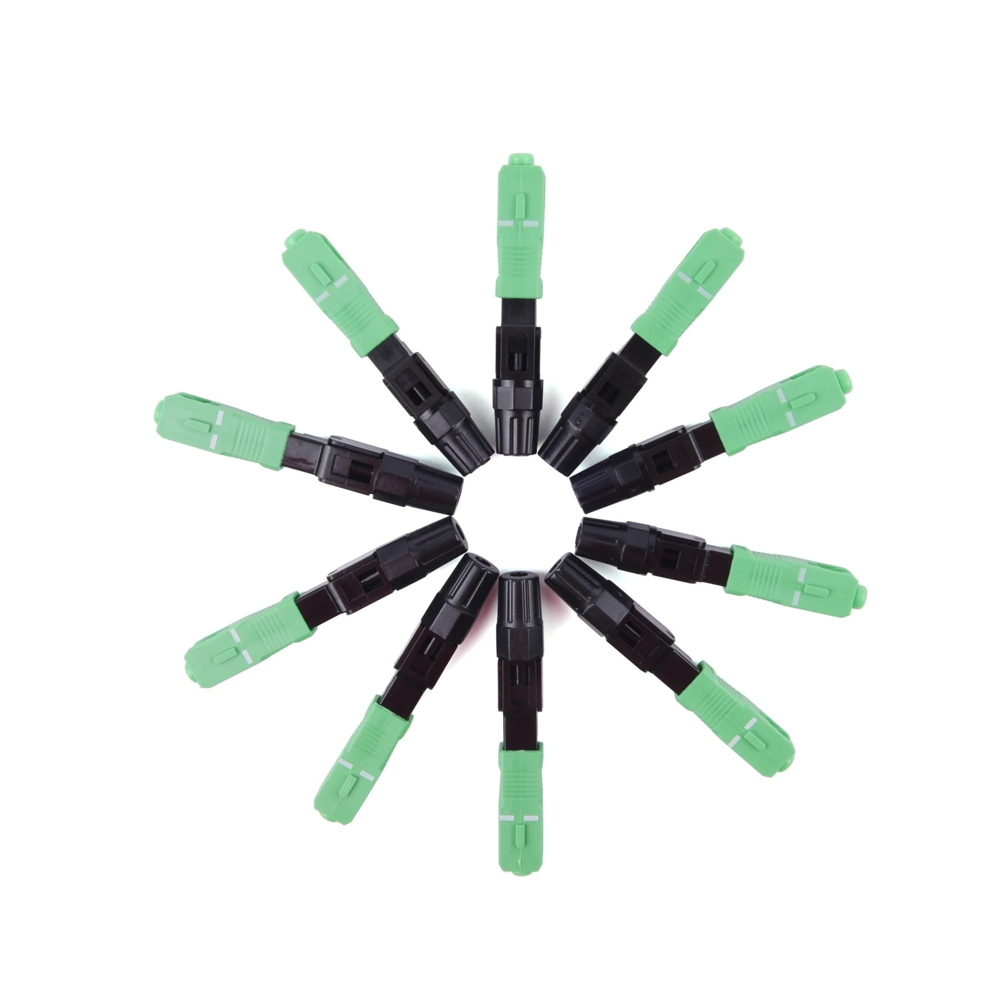 Épisseur de Fibre Optique Adaptateur Fibre Optique monomode SC, Assemblage Rapide sur site, 55 mm/2,17 Pouces, 10 à 400 pièces(80pcs)