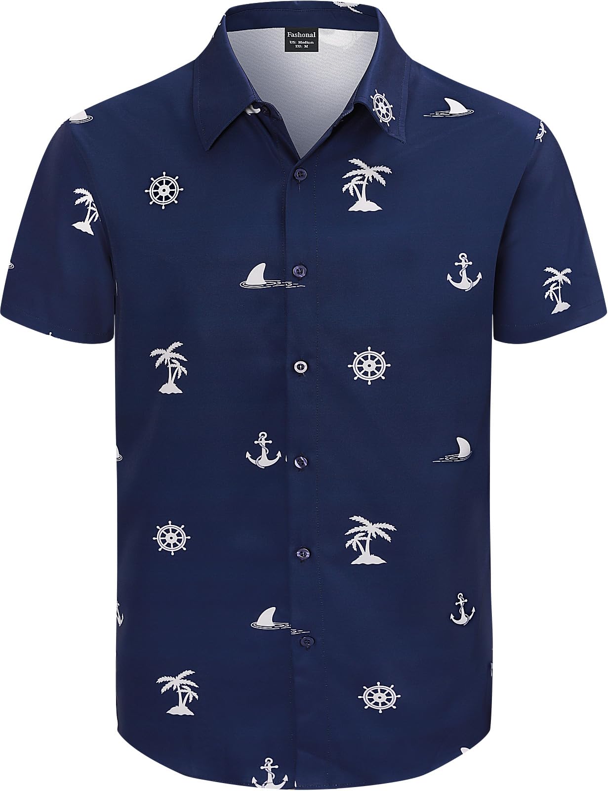 Men's Hawaiian Shirt Button Down Summer Short Sleeve Shirt