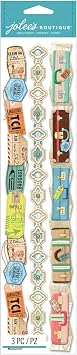 Jolees Boutique Dimensional Border Stickers, Travel Borders