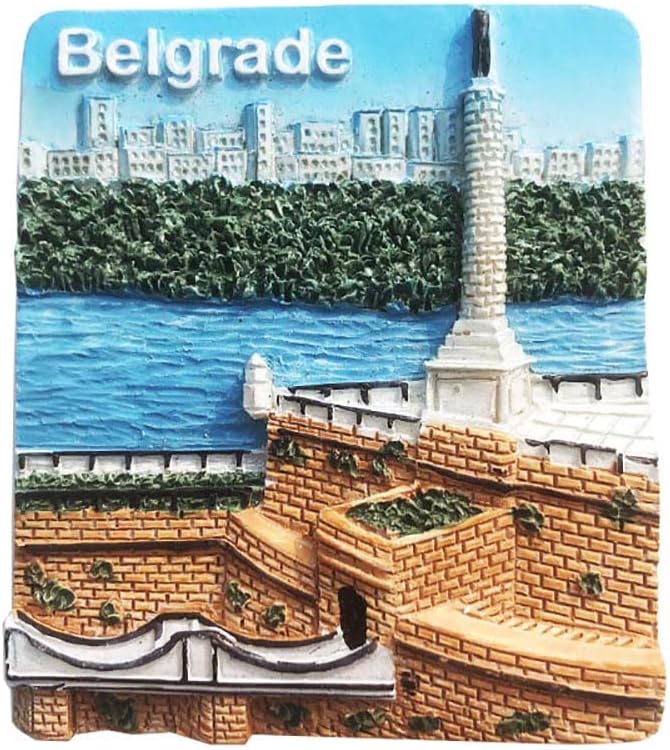Wedarego Belgrade Serbia 3D Fridge Magnet Souvenir Gift,Resin Handmade Belgrade Refrigerator Magnet Home & Kitchen Decoration Collection