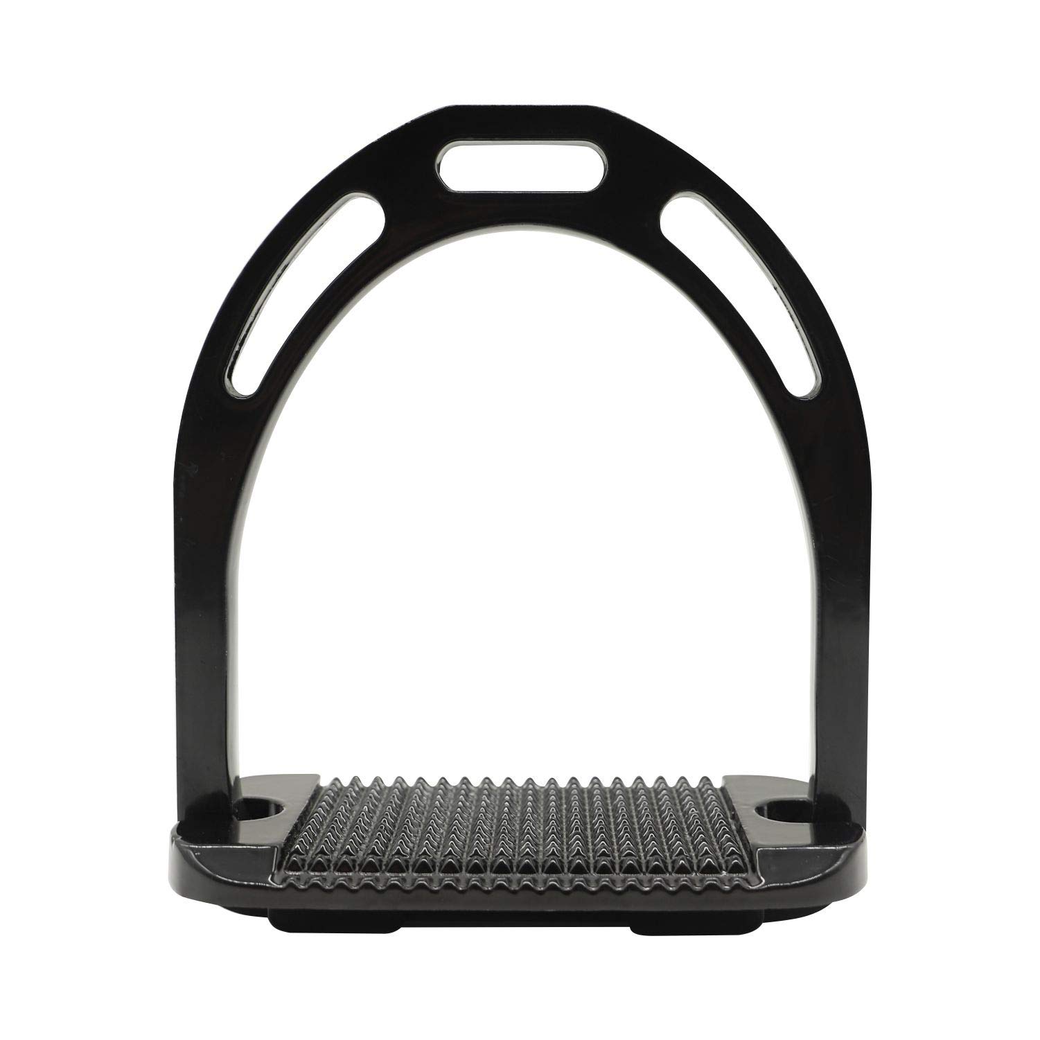 AK Aluminium-Steigbügel mit Strasssteinen, leicht, 12 cm, Schwarz