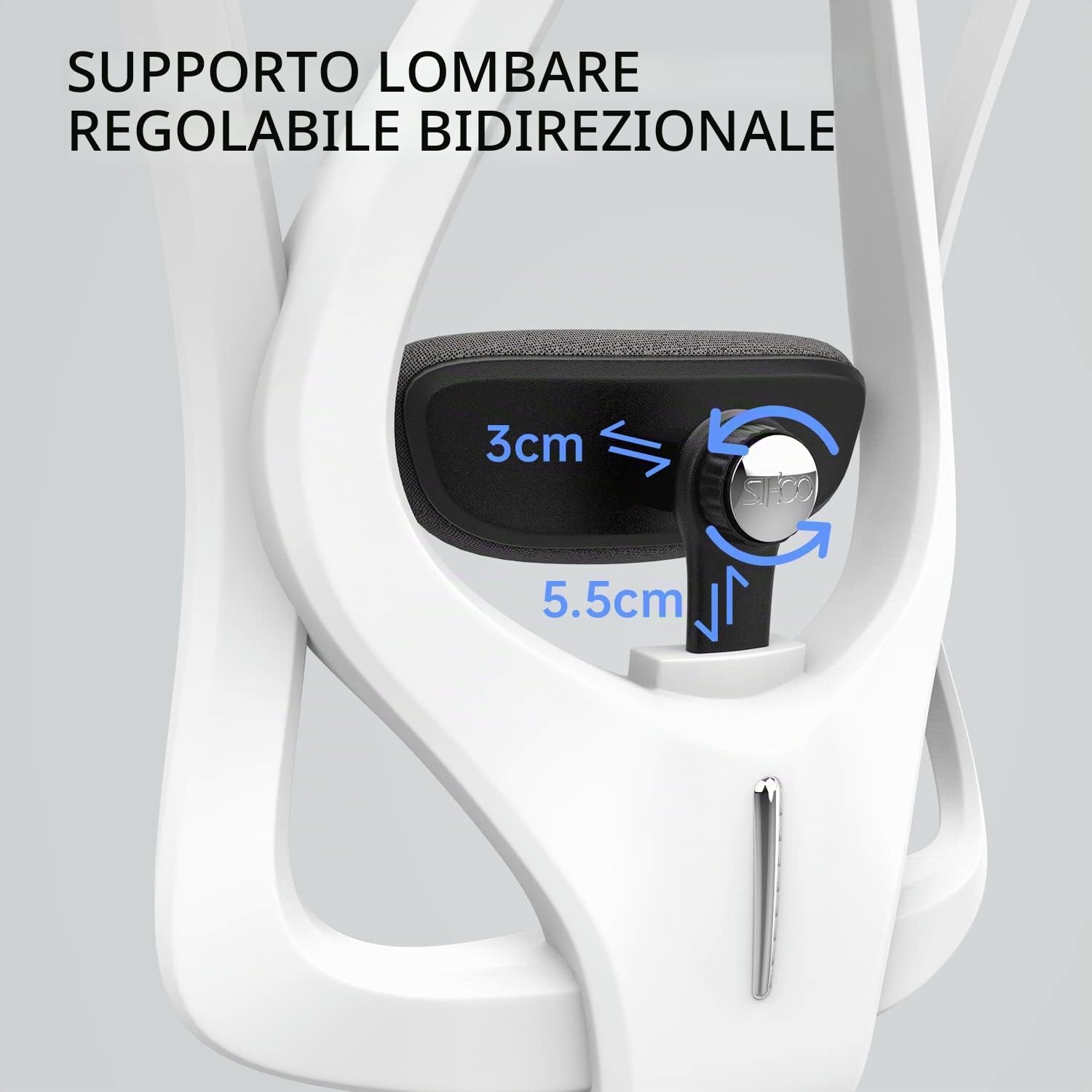 SIHOO M57 Sedia ergonomica da ufficio,design completamente traspirante,per computer,schienale alto,regolabile 3D,con braccioli e supporto lombare(Grigio)