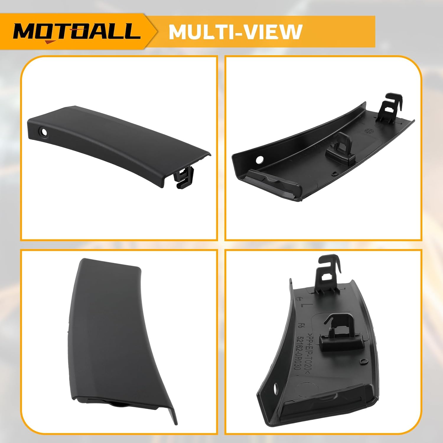 MOTOALL Rear Bumper Extension Molding Trim Left and Right Side 52162-0R030 Fit for Toyota RAV4 2016-2018 Replaces 52161-0R030