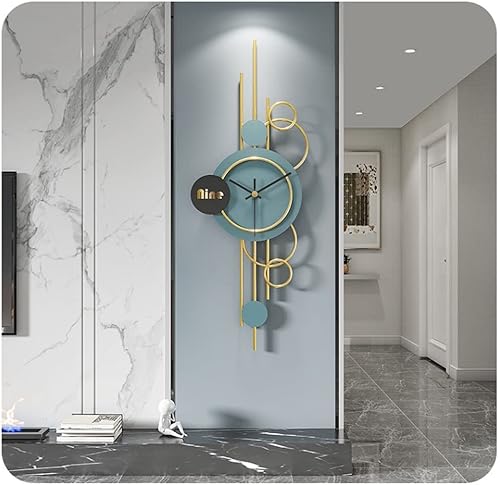 Miniatura 6 de Reloj de pared - Reloj de pared grande para decoración de sala de estar, estilo nórdico, moderno, silencioso, sin tictac, funciona con pilas, sin