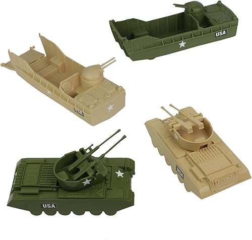 Miniatura 5 de BMC Cubo de plástico Army People - Tan vs Green 101pc Soldier Playset - Hecho en Estados Unidos