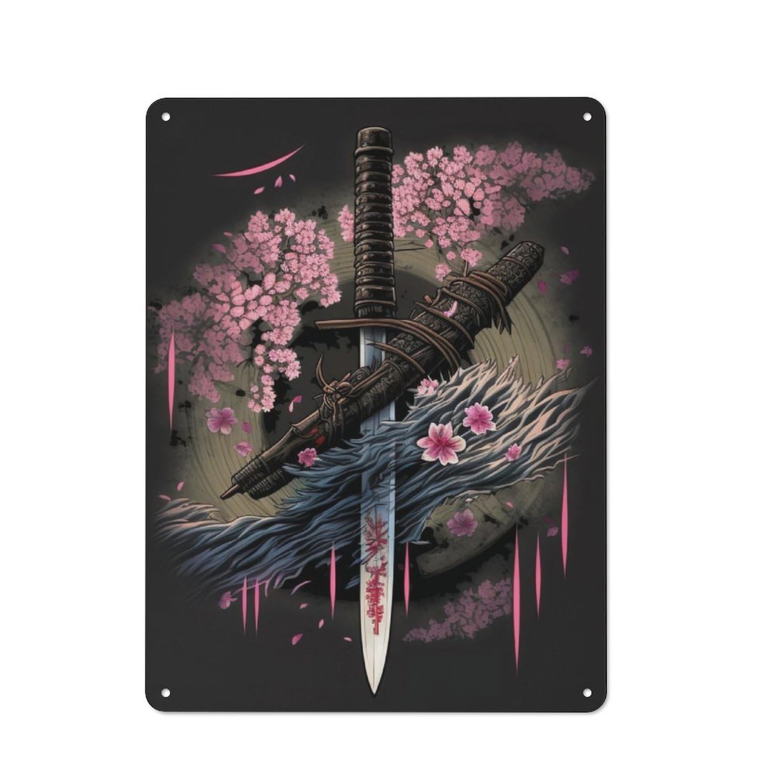 Junmoney Ancient Blade Retro Metal Wall Sign 40X30cm With For Garage Wall, A Decorative Metal Sign For Garages And Workshops