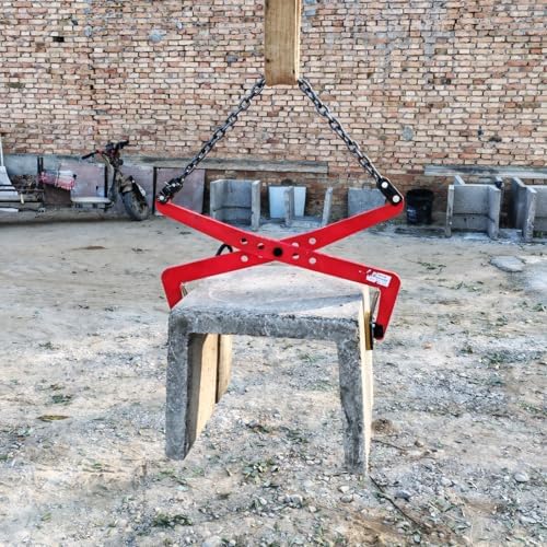 Heavy Duty Stone Lifting Clamp - 2866 lbs Capacity, 42-Inch Opening, Vertical Lifter for Granite, Marble, Rock, Scissor Tool for Stone Plate & Curb Handling