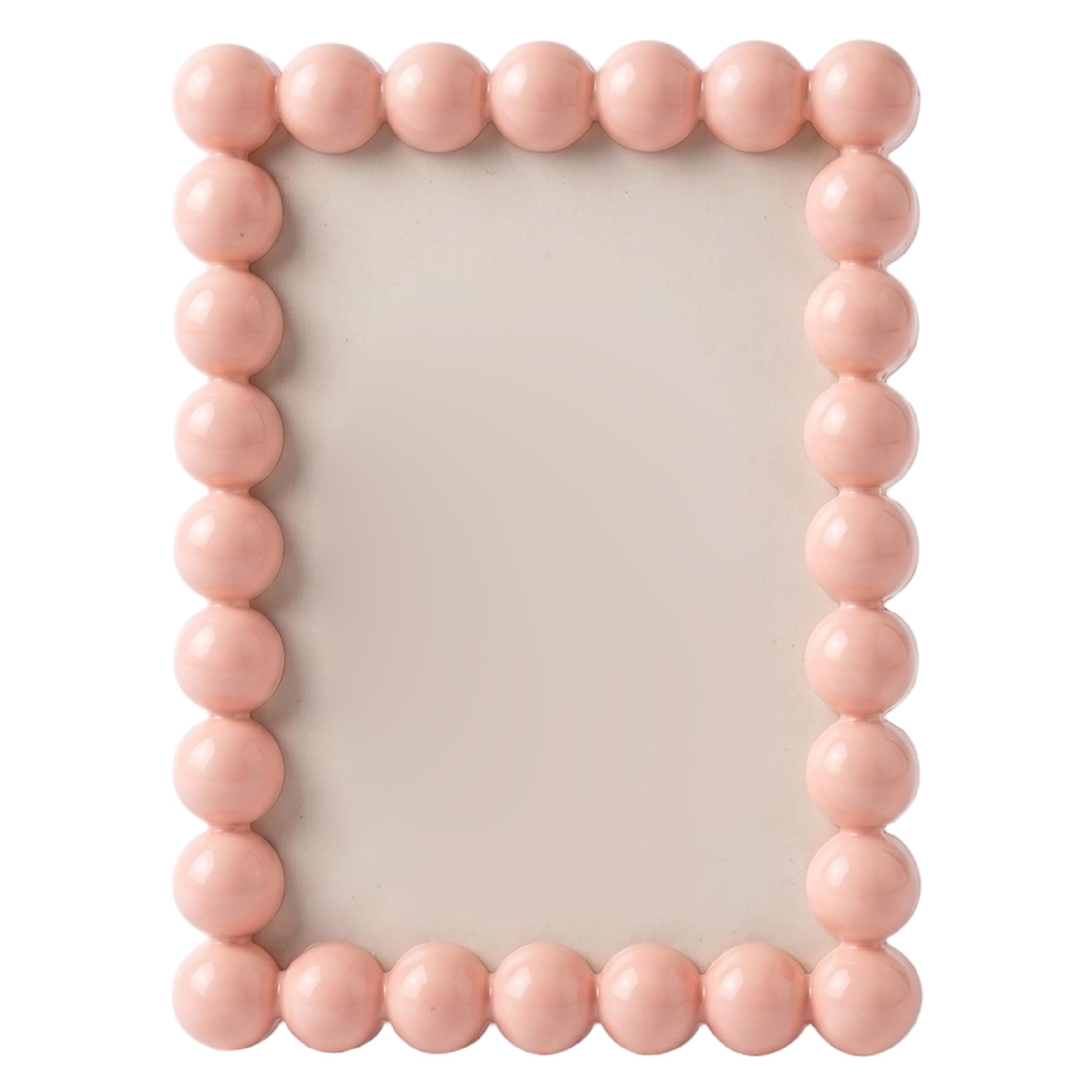 Gemuseeee Cute Picture Frames 4x6 Inch Unique Desk Picture Frame with Beaded Border Design, Desk & Wall Mountable Photo Frame