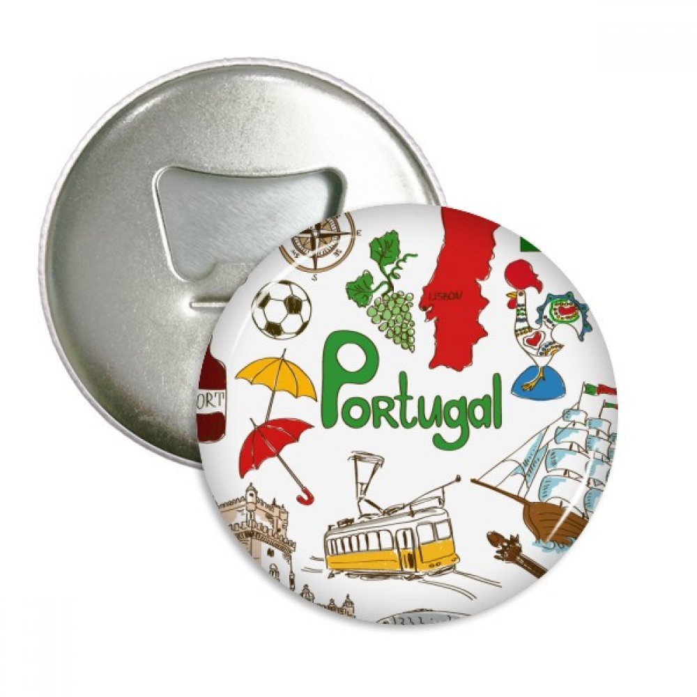 Aimants frigo Portugal et décapsuleur rond pour vos soirées d'été en cuisine