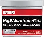 Mothers Mag & Aluminum Polish, 5 oz. — Brilliant Shine, Easy to Use, For All Uncoated & Unplated Metals Including Aluminum Wheels, Stainless Steel Trim and Exhaust Tips, Brass & More (05100)