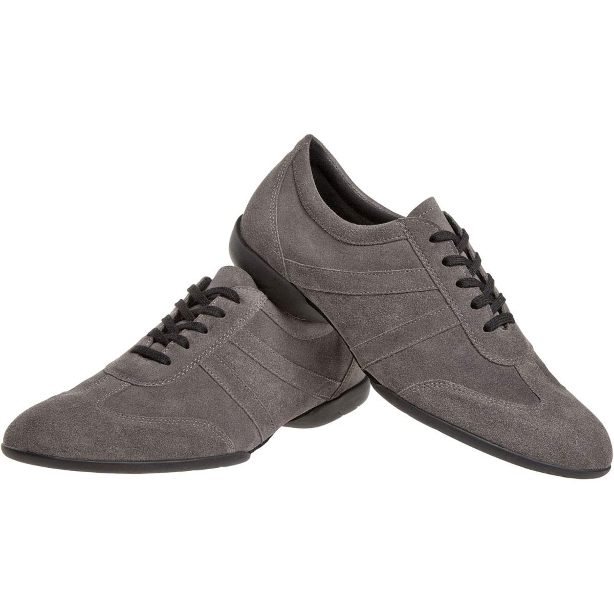 Diamant Uomini Dance Sneakers 133-325-009 - Scamosciata Grigio - Split Suola - Comfort (Wide) - Made in Germany