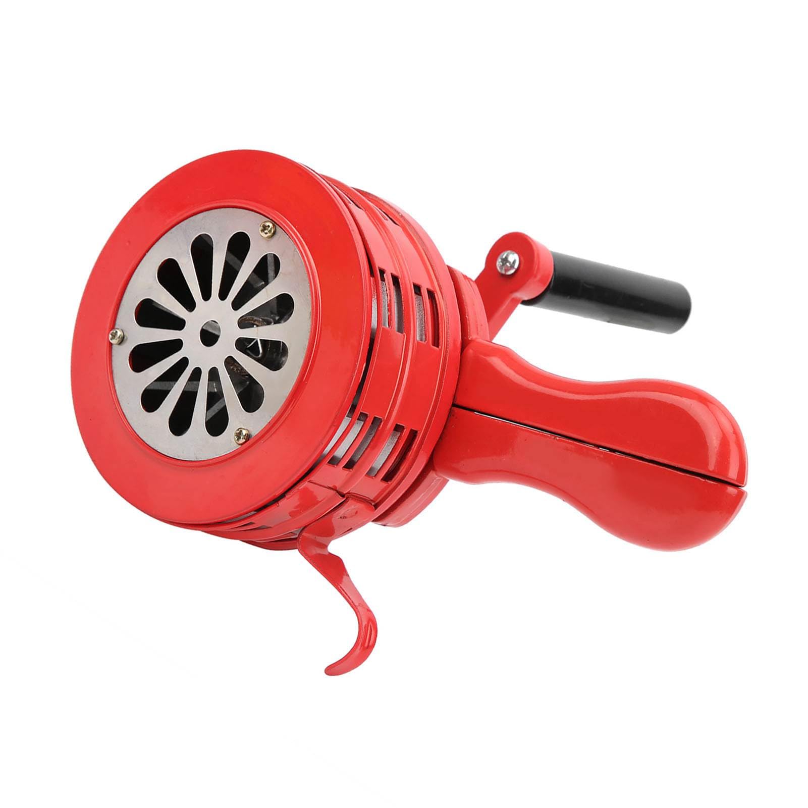 Cryfokt Alarma Portátil Manual con Manivela para Tropas, Sirena de 120 DB para Escuelas, Carcasa Metálica