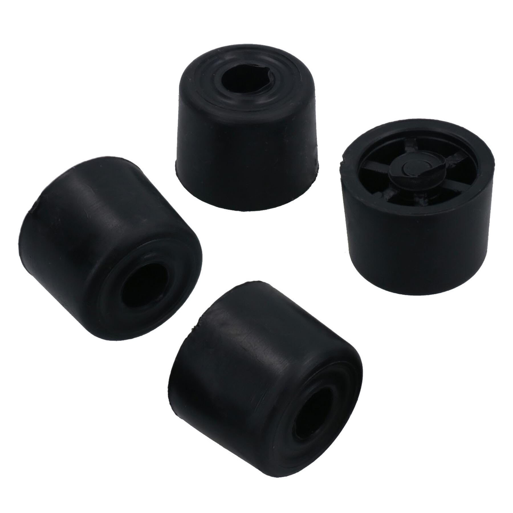 Black Rubber Door Stop Stops Stopper Wedges Buffer Skirting Protection 4pc