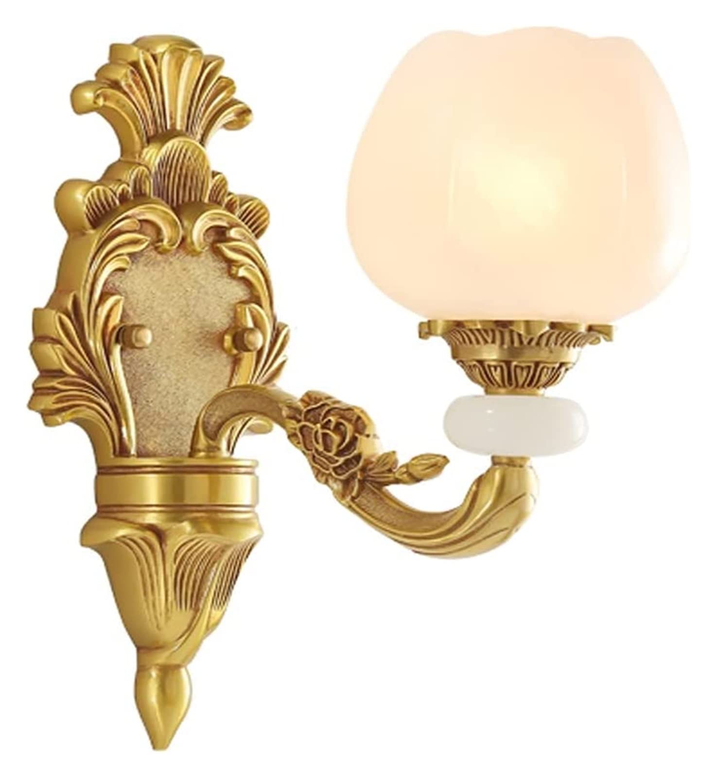 ZTCHSENZT Wall Lamp Light Style Copper Living Room Bedroom Bedside Lamp Retro Marble Corridor Aisle Lamp Wall Light,Gold