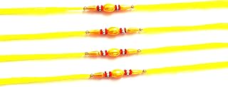 Set Of 4 Rakhee For Brother Raksha Bandhan Bracelet Unique Design Rakhi Bracelet Multi Design Beads Rakhee For Brother Raksha Bandhan Bracelet Bhaiya Design60